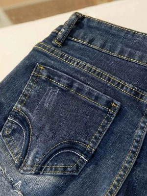 Denim shorts (teen) American style, fitted hip-accented summer shorts, sizes XS–XL