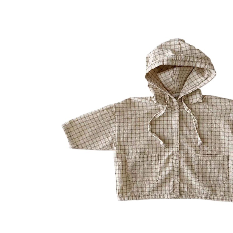 Estilo coreano INS de dibujos animados para niños a prueba de viento lindo abrigo cremallera con capucha estilo occidental de los niños abrigo de protección solar casual top