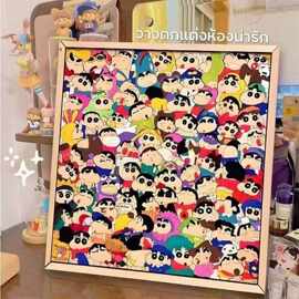 小新涂鸦木质拼图拼可上色木头涂色拼图解压拼图壁画批发外贸