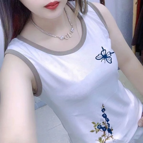 Trendy Plus Size Loose Mother Thin Strap Tank Top Women's Summer Backless Sleeveless Top