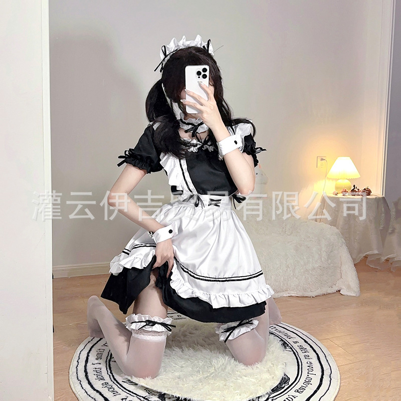 세계의 기적 따뜻한 로리타 귀여운 메이드 원피스 로리타 세트 원피스 애니메이션 의상