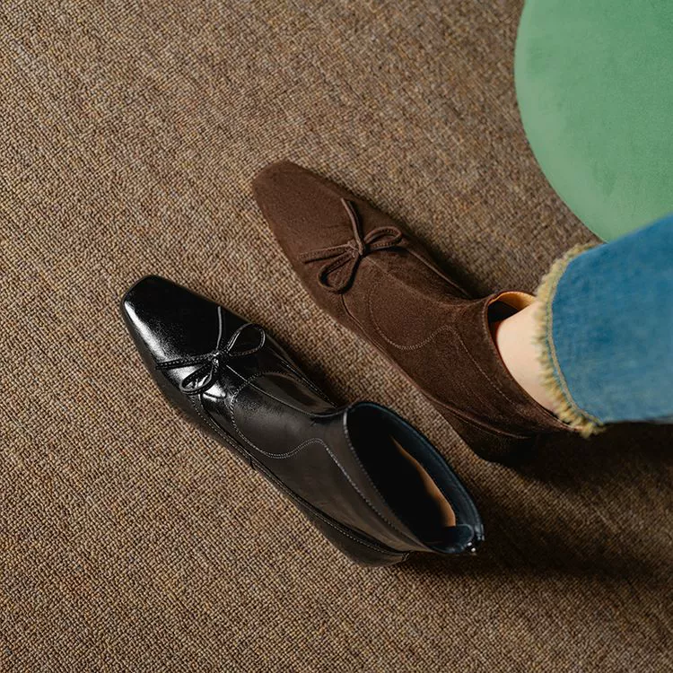 Европейские ретро толстые сапоги на каблуках низкие сапоги моды осенние и зимние новые квадратные головы после молнии сапоги лодыжки женские