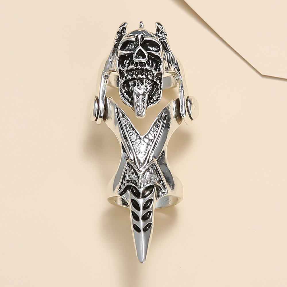 Wholesale Jewelry Loong Head Skull Bendable Joint Ring Nihaojewelry display picture 14