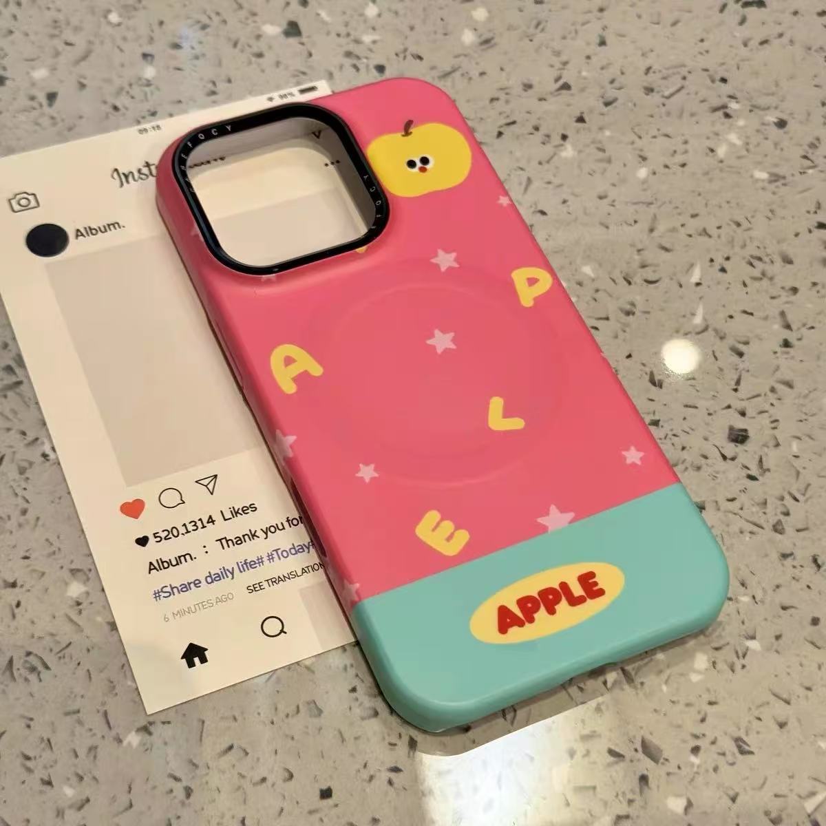 Fruta de verano de dibujos animados divertidos para Apple 16ProMax funda para teléfono móvil 15Pro estéreo 14/13 magnético 15PM