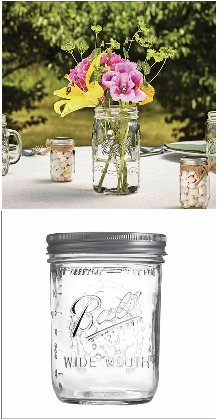 Wide Mouth Glass Sealed Storage Jar 710ml Overnight Oats Mason Cup Yogurt Cold Brew Pickle Bottle in use
