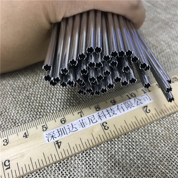 304不锈钢毛细管 异形槽口切割 锯齿状口径圆管 激光打孔割槽制作
