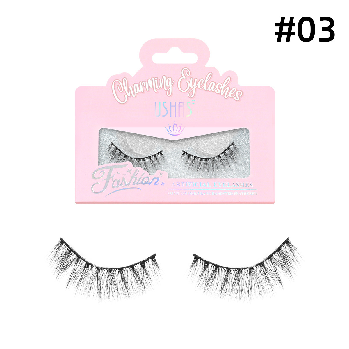 USHAS punto transfronterizo venta caliente maquillaje de ojos 3D grueso conjunto de pestañas falsas