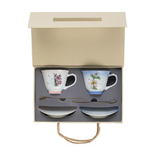 玲珑咖啡杯高档精致把手杯碟主人杯茶杯对杯送长辈老师生日伴手礼