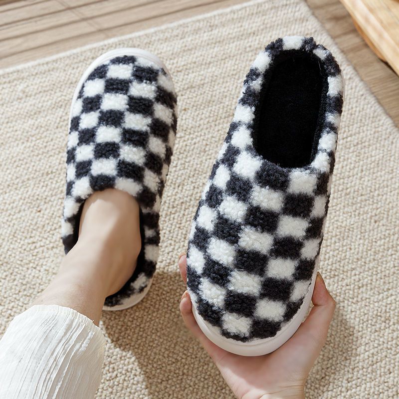 Zapatillas acolchadas de algodón para hombres, zapatos acolchados de algodón engrosados antideslizantes impermeables para el invierno, zapatillas acolchadas de algodón para el hogar de la pareja para el invierno