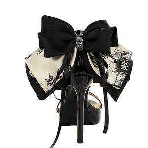 7252-H108M European and American style high heels, waterproof platform, height increasing bow, straight strap, exposed t