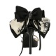 7252-H108M European and American style high heels, waterproof platform, height increasing bow, straight strap, exposed toe, banquet slim heel sandals