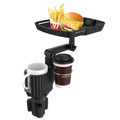 Car mobile phone holder, car meal tray, beverage, coffee, small dining table, food storage rack, water cup position, large dinner plate