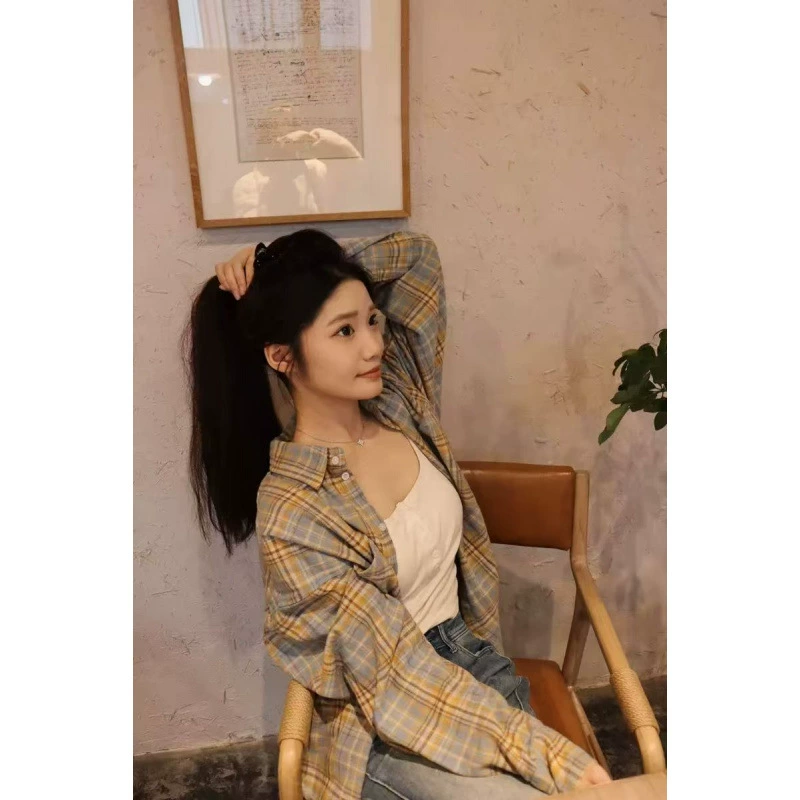 Допамин легкая экстравагантная клетчатая рубашка высокого класса