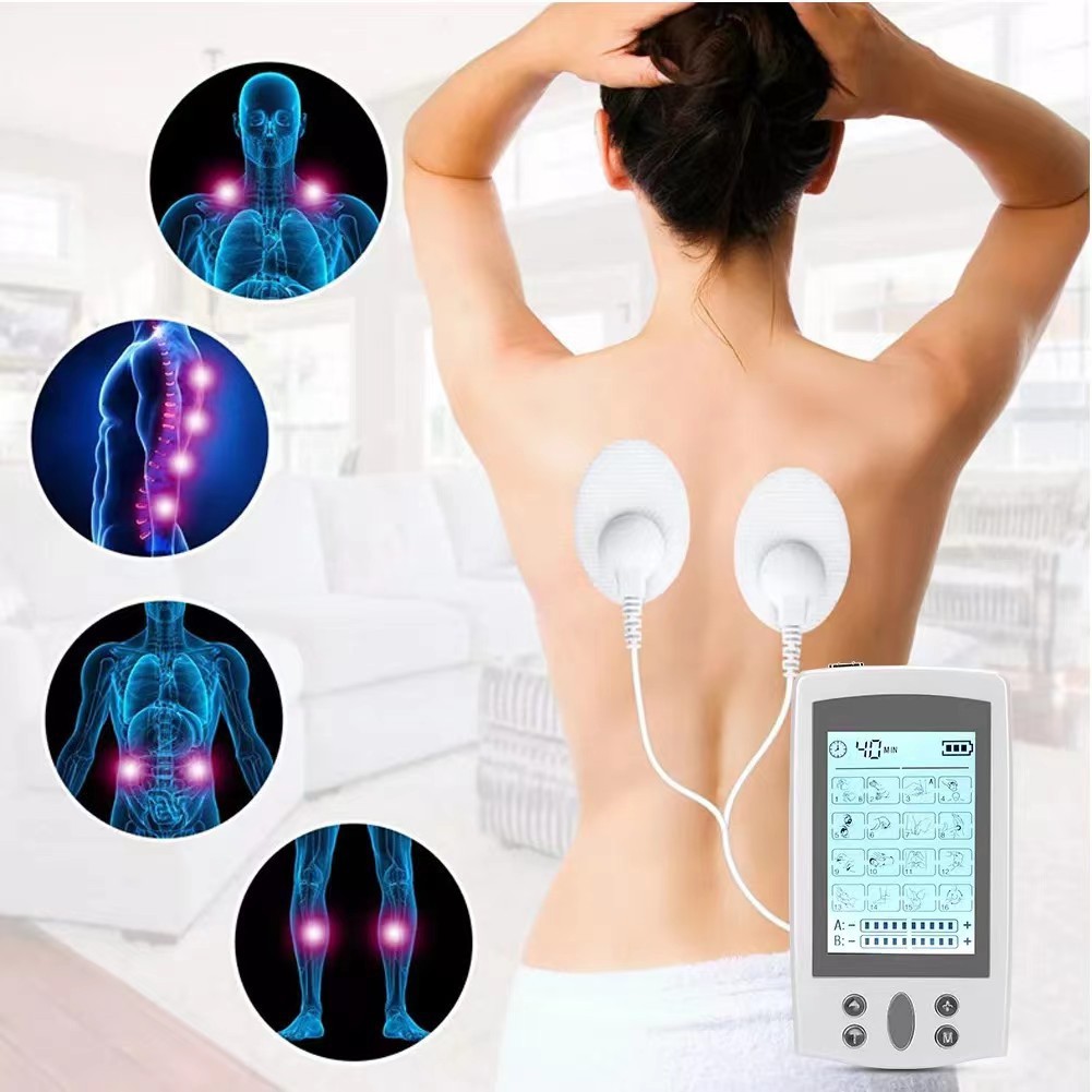 Amazon en stock FDA masajeador multifuncional TENS dispositivo de fisioterapia meridiana EMS portátil de hombro y cuello masajeador