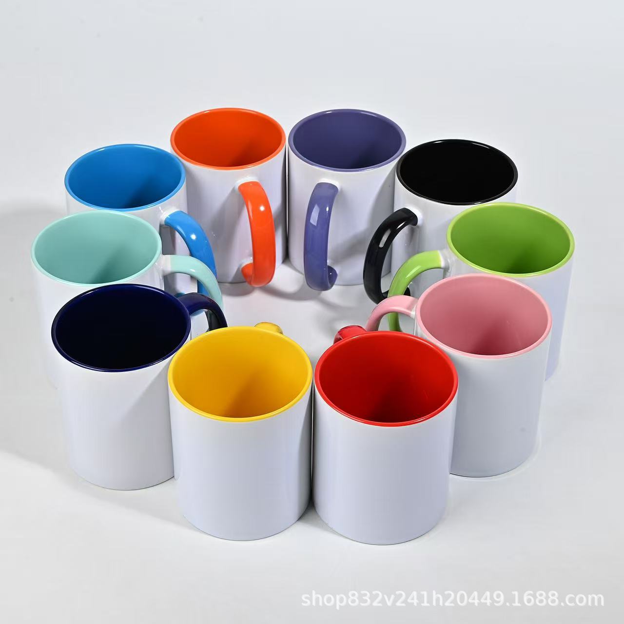 Fabricante de suministro de tazas de cerámica tazas de recubrimiento de color tazas de sublimación de color tazas de transferencia de calor patrón personalizado tazas image 11