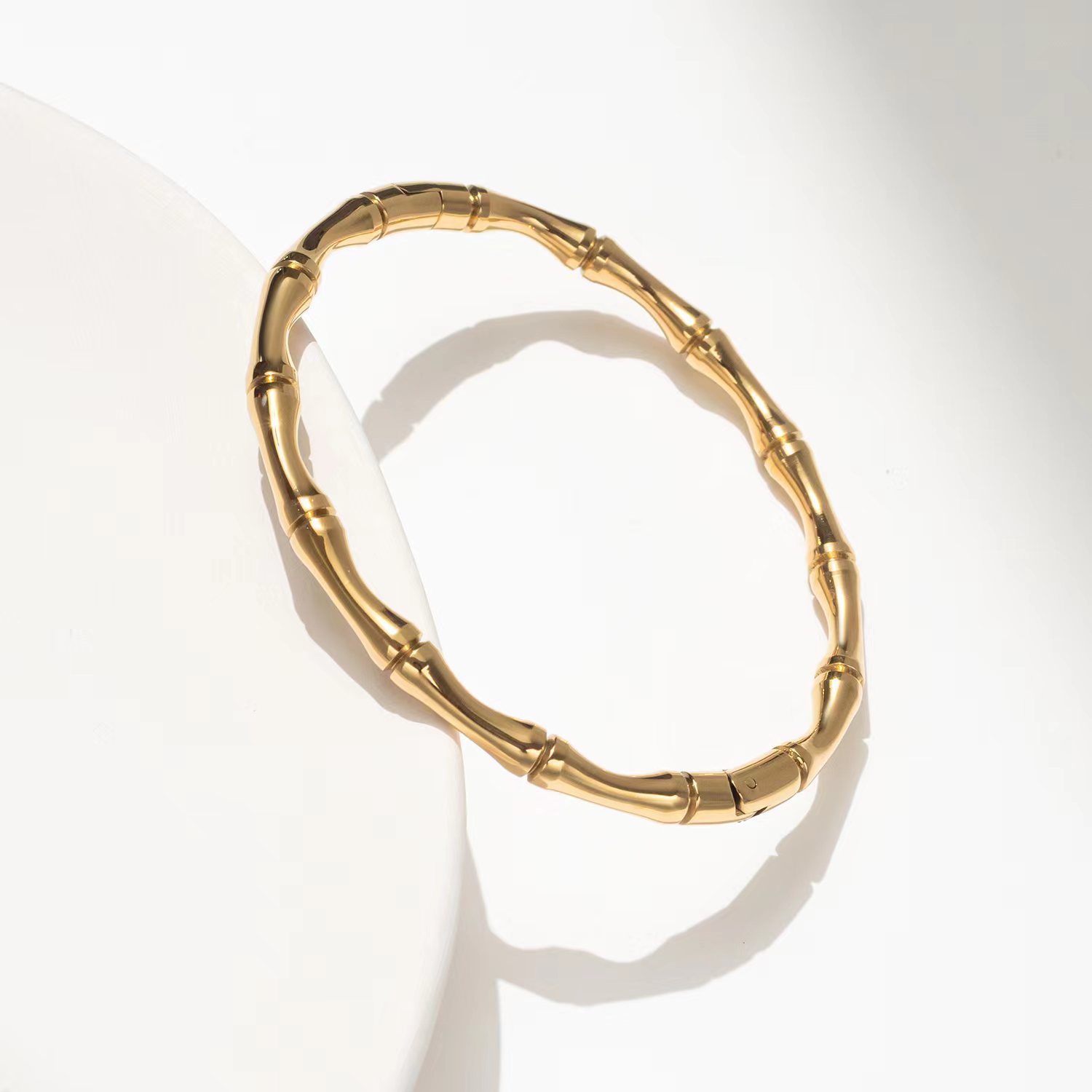 Golden bamboo bracelet