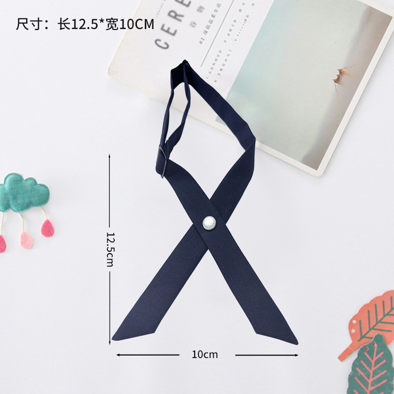 Pajarita para niños nuevo estilo niña estilo universitario flor de cuello color sólido mango largo jk uniforme de mujer cuello flor traje escolar tailandés accesorios