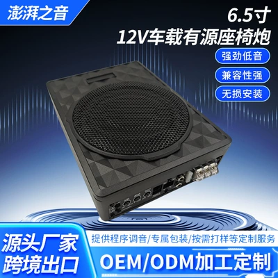 Factory Wholesale 12V In-Car Active Seat Subwoofer 6.5inch Ultra-Thin Subwoofer High-Power Mini Steel Cannon Audio Modification