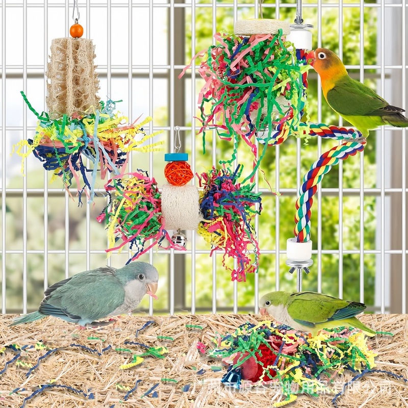オウムのおもちゃの鳥のおもちゃ4点セット|undefined