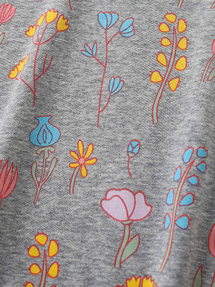 Malwee niñas camisas casuales vestidos de otoño nuevos niños europeos y estadounidenses impresión de aire extranjero camisa de cuello redondo camisa de manga larga