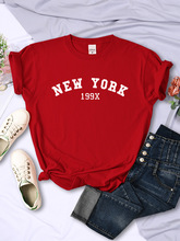 纽约199X个性字母T恤女士时尚品牌短袖休闲T恤运动夏季T恤