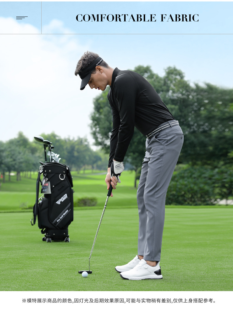 Áo polo nam dài tay golf cao cấp co giãn, nhanh khô thoáng khí — Tay áo dài màu trắng [cổ áo liền mạch/lỗ thông gió bằng laser/hút ẩm và khô nhanh] YF820 chi tiết 21