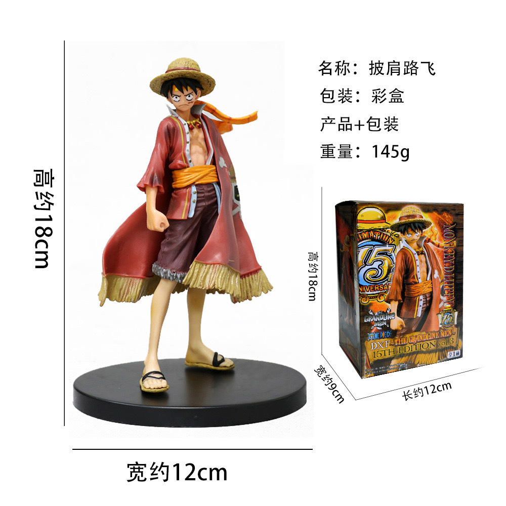 Uno de los piratas muñeca de oficina modelo de pastel decoración Q versión Luffy Sauron Ace Sanji Joba conjunto completo de anime