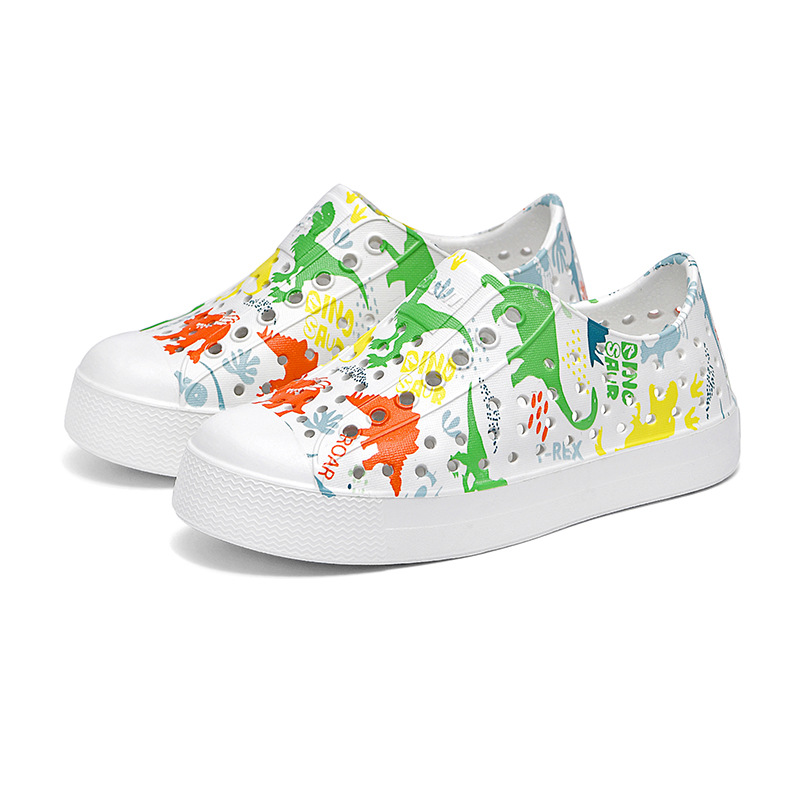 Agujero zapatos de verano niños niñas zapatos de playa lindo de dibujos animados Botas de lluvia padre-hijo antideslizante sandalias impermeables