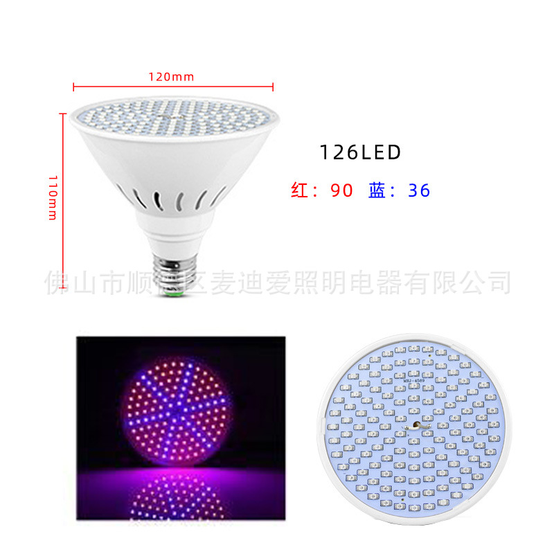 LED clip de la lámpara de crecimiento de las plantas 72 cuentas 126 cuentas 200 cuentas 290 cuentas de la planta de relleno de luz de flores suculentas para colorear