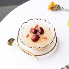 金邊甜品碗糖水碗日式網紅玻璃精緻家用銀耳花邊養生粥碗燕窩碗盅