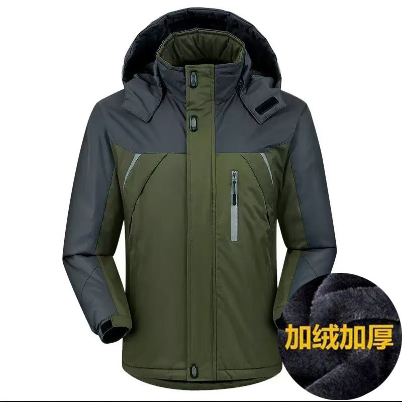 冲锋衣男冬季外套防风保暖加绒加厚棉衣工作服大码可定制印花LOGO|undefined