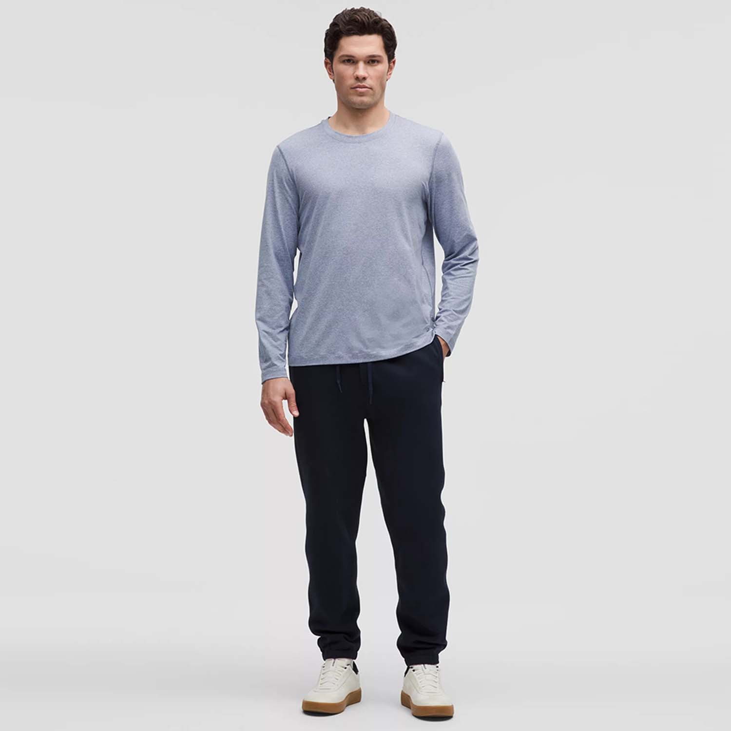 K Men's Sports Long Sleeved Outdoor Fitness Quick Drying T-shirt Elastic Casual Top_viptrois.com