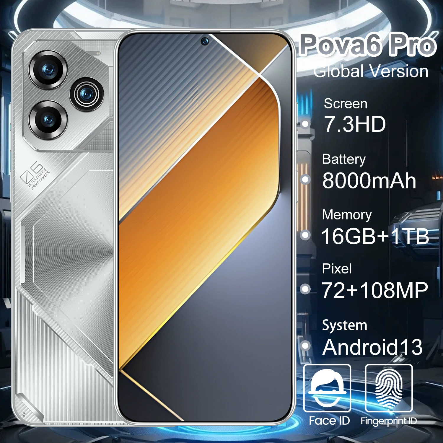 ( торговля), мобильный телефон с Punch-hole дисплеем, 3G, 2gb, 16gb, Android 8.1
