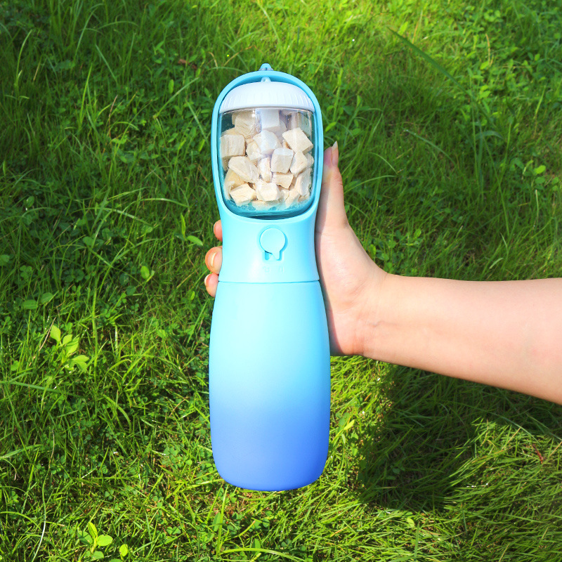[Serie de color degradado] taza de comida de agua para mascotas hervidor de agua portátil al aire libre resistente a altas temperaturas multifuncional taza de comida de agua para mascotas taza