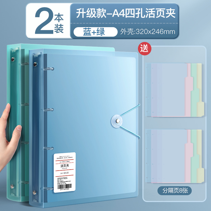 [업그레이드 및 두꺼워짐] 파란색 + 녹색 2개 + 구분 페이지 8개