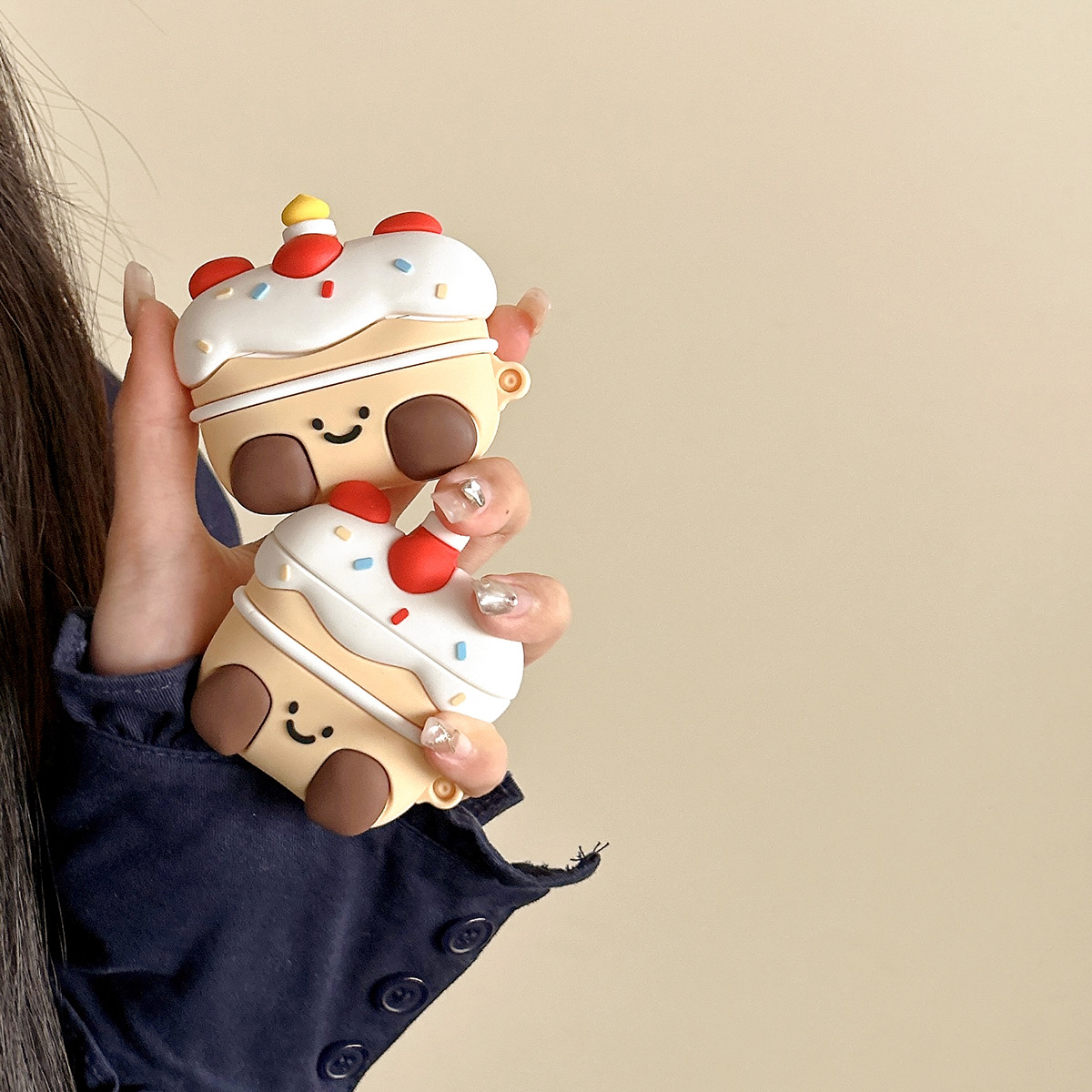 Apple Strawberry Cake Cover para auriculares para iarpods 1 / 2 nueva generación 3 pro / pro2 tendencia encantadora