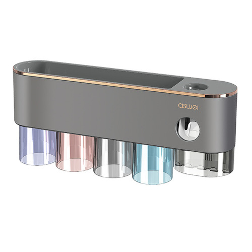 Toothbrush rack, brushing cup, electric mouthwash cup, toothbrush, wall-mounted, punch-free wall-mounted shelf, dental cylinder box rack