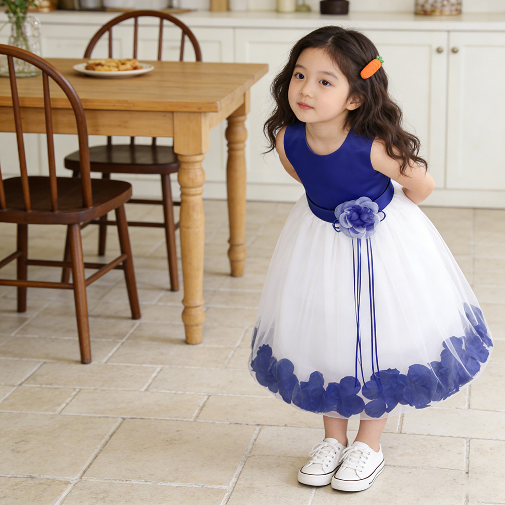 Cross-border children's skirt girls dress flower princess skirt children's dress Europe and the United States children's clothing a generation of hair