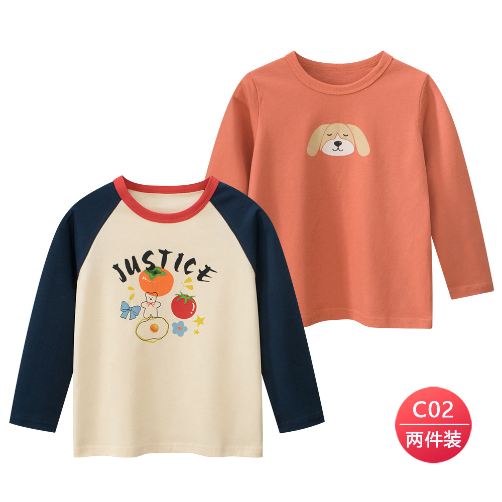 27 ropa para niños de marca para el hogar otoño nueva camiseta de manga larga de estilo coreano para niñas al por mayor ropa para bebés un envío