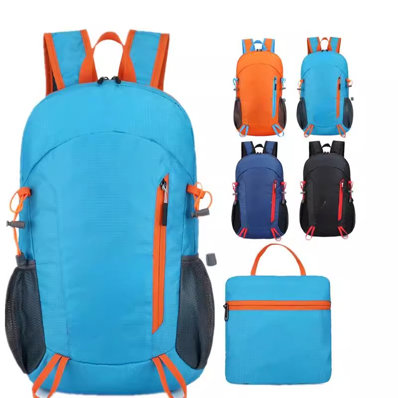 New Ultra-Light Foldable Backpack, Solid Color Outdoor Leisure Travel Backpack, Men's and Women's Mountaineering Bag, Large Capacity Wholesale