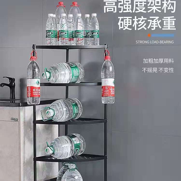 Bathroom Storage Rack Floor-type Household Stainless Steel Kitchen Corner Rack Toilet Tripod Bathroom Basin Storage Rack