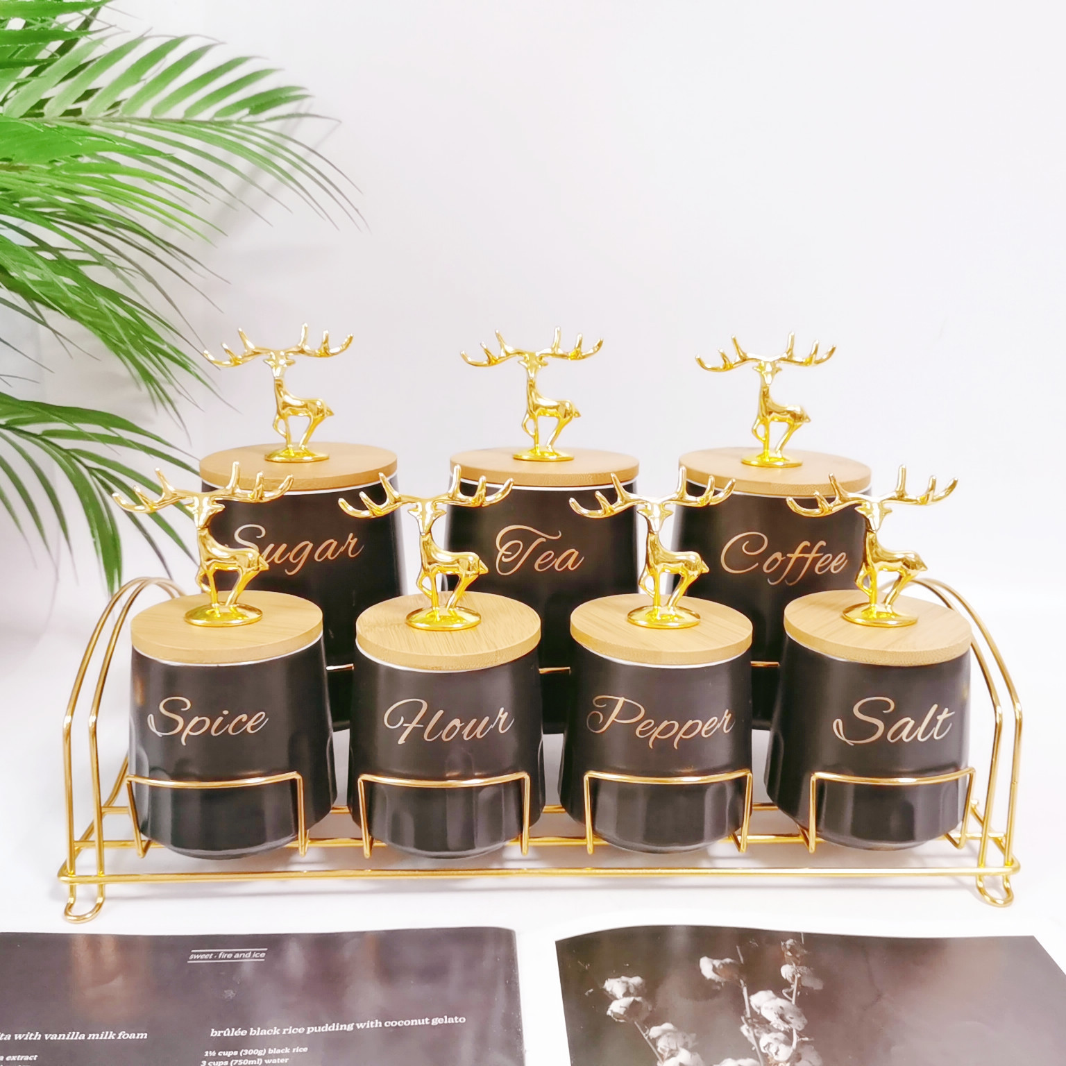 Comercio exterior Exportación cerámica sellado Jar traje cocina almacenamiento Jar condimento Jar café transfronterizo té Jar