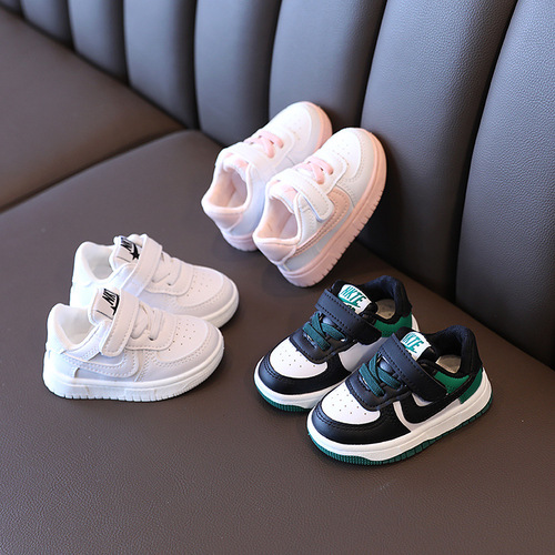  Spring and Autumn Korean style children's sneakers, sneakers, men's and women's baby toddler shoes, baby shoes, male baby's white shoes