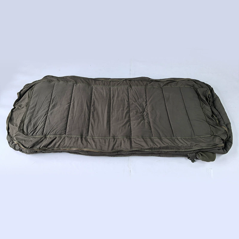 Sleeping bag for fishing, soft heel, increased thickness