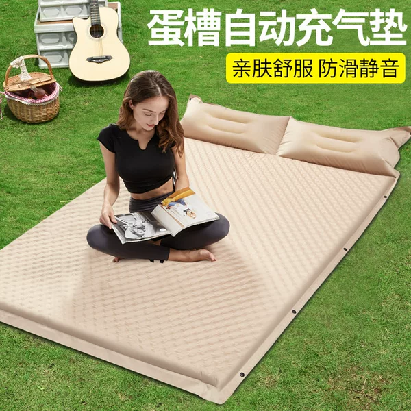 Outdoor camping automatic inflatable mattress, portable air mattress, home use sleeping pad, camping moisture-proof tent ground mat