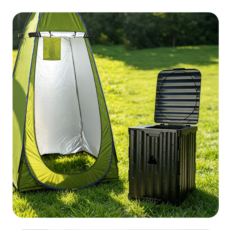 Camping Car Folding Toilet Portable Outdoor Mobile Temporary Emergency Toilet Adult Self-Driving Equipment Toilet