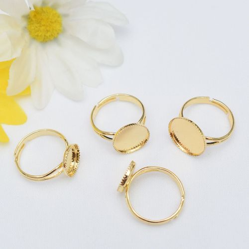 Color-preserving 14k gold-covered ring bottom bracket and crankset accessories pure copper ring empty bracket semi-finished diy handmade materials wholesale