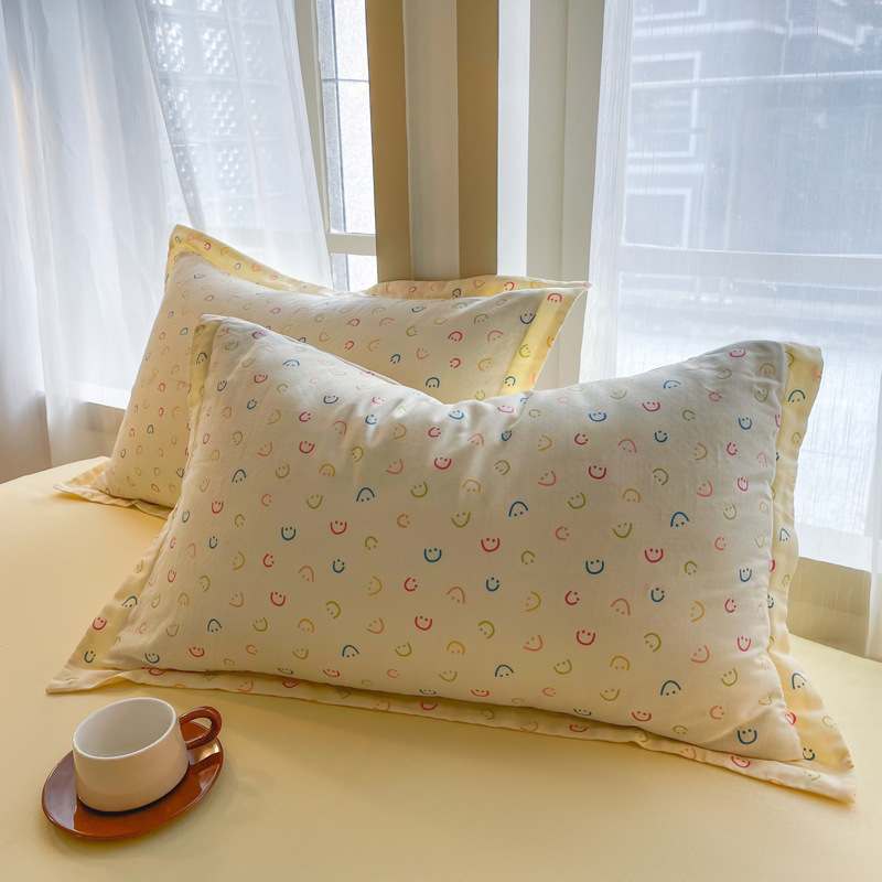 Un par de fundas de almohada de hilo de doble capa de algodón de nuevo estilo 2025 48cm x 74cm funda interior de algodón para niños