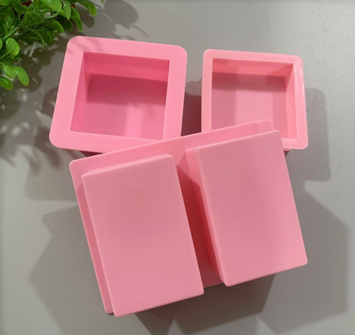 Silicone cake mold, handmade soap grinder, square mold, 6*6*3CM, 2-hole rectangular mold, two consecutive rectangles