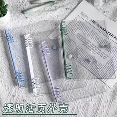 透明软皮活页本外壳皮单卖b5可拆卸扣环活页夹金属夹扣a5文件夹